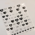 French vintage silver bow and heart nail stickers TL-351 with tribal line designs - TL351 Silver Dots (TL351点银珠-21颗)
