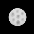 White silicone mold with 7 circular cavities for candy, cream, and dessert DIY - 3# Transparent A976 (7 Holes)