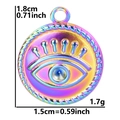 Colgante ojo turco de acero arcoíris con medidas 1,8cm x 1,5cm y peso detallado de 1,7g - Colgante / Arco iris