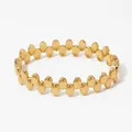Pulsera de acero inoxidable dorada con eslabones ovalados pulidos y cierre seguro - Dorado (KA1224)