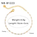 Detailed view of gold plated zircon bracelet with rectangular stones and lobster clasp - Rectangular Gemstone Prong-set (NB-B1223)