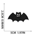 Dettaglio toppa ricamata a pipistrello da 5x2,5 cm per decorazione e cucito - Pipistrello (X3UL-05-12)