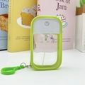 Portable light green spray bottle with silicone sleeve and hook for travel sanitizing - 50ml+Hook / Green
