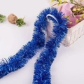Dettaglio di ghirlanda metallica blu da 2 m per decorazioni festive di nozze e Natale - 2M Lunghezza * 9CM Larghezza 5 Strati / Blu