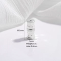 Dettaglio della chiusura a vite in argento S925 per gioielli con misure 11,1x5mm - Stile A Argento 5*11,1mm