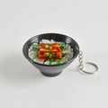 Miniatur-Japanische Unagi-Aal-Reisschale als Schlüsselanhänger mit realistischen Details - Honigglasierte Fleisch-Reisschüssel