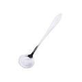 Silver flower-shaped stainless steel coffee spoon with sleek long handle design - Silver / Rose