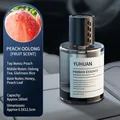 Peach Oolong car aromatherapy diffuser in 160ml dark glass bottle with black lid - Luxury Grey - Peach Oolong
