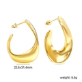 Minimalistische onregelmatige gouden oorringen met abstract ontwerp voor dames - Goud