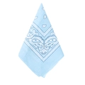 Bandana bleu clair à motif paisley plié en triangle pour accessoire de chapeau - Bandana 54*54cm / Bandana 100% Coton 12# Bleu Lac