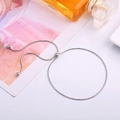 Elegante bracciale a catena serpente argento con chiusura regolabile per una vestibilità - Bracciale con Coulisse / Color Acciaio