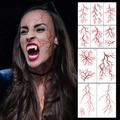 Set di 10 tatuaggi temporanei con vasi sanguigni realistici per trucco horror di Halloween - Tatuaggi Vena XB001-010 (Set di 10)