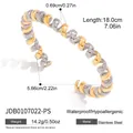Bracelet jonc spirale multicouche en acier inoxydable bicolore doré et argenté - 14.2g / Diamètre Intérieur 5.66cm