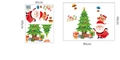 Guía detallada de tamaños para pegatinas navideñas con diseños de Papá Noel y árboles - Estilo 6307