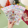 Various Christmas 3D puffy stickers with Santa and reindeer designs for kids gifts - Christmas Bubble Stickers