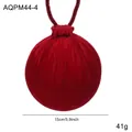 Palla di Natale in velluto rosso scuro 15cm grande decorazione festiva per albero - Palla in Tessuto Avvolto da 15cm