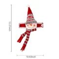 Plush Christmas snowman curtain buckle decoration in red and white festive holiday design - Snowman