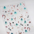 Sticker à ongles phénix de style ancien avec dorure et motifs oiseaux irisés TL-313 - TL-313 Style Chinois Paysage Phénix
