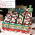 Christmas party crystal ball set with Santa and reindeer figures in a decorative display box - 4027 Christmas Snow Globe Set (12 Pcs/Box)