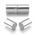Vue détaillée de fermoirs magnétiques cylindriques polis pour colliers et bracelets - Fermoir pour Cordon en Cuir 17*11mm