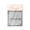 Adesivi per nail art in pizzo floreale bianco con delicati motivi retrò di Tomoni - Pizzo Bianco Floreale (to2740) / Bianco