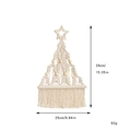 Albero di Natale in cotone intrecciato beige fatto a mano con perle in legno, 39x25cm - Albero di Natale Perle in Legno Beige (SJ7528C)