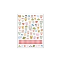 Kawaii happy cat 3D embossed nail art stickers with animal outfits style DP-149 - Flat Cartoon Cat Dress Up (DP-149)