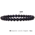 Blue Goldstone 6mm beaded stretch bracelet with shimmering starry effect 19cm length - Blue Sandstone (FD6818) / 6mm/19cm