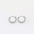 Minimalistische zilveren roestvrijstalen oorringen met gepolijste afwerking en sluiting - Rond Type A / 14mm / Zilver