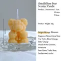 Small light orange rose bear scented candle with bright orange blossom citrus scent - Small Rose Bear Cheese Yellow (Scent: Orange Blossom)