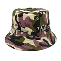 Detalle de gorro de pescador de camuflaje con cordón deportivo y ojales de metal - M (56-58cm) / Camuflaje Moderno Púrpura Verde (4#)