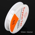 Transparent 0.5mm elastic beading thread roll for crystal jewelry making DIY - 0.5mm Transparent White approx 15m/Roll
