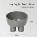 Grijze voerbak voor katten en honden met ivoorpoot-ontwerp, 14 cm diameter - 450ml/Olifantenpoot Stijl / Grijs