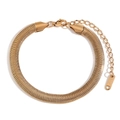 Bracciale a catena serpente 6mm in acciaio inossidabile placcato oro 18K regolabile - Bracciale Catena Serpente 6mm / Oro