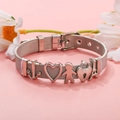 Silver stainless steel mesh bracelet with anchor, heart, and Eiffel tower charms - Steel Color-Boy Anchor