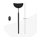Professional heart-shaped eyelash extension mirror in matte black finish, 165mm height - Moon / Black