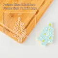 Christmas tree acrylic cookie stamp with dimensions 5.3x8.6cm for holiday baking - Christmas Tree Stamp (QA0347)