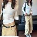 Slim fit white wool T-shirt featuring breathable semi-sheer fabric and crew neck detail - S / White