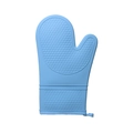 Blue heat-resistant silicone oven mitt with honeycomb texture for kitchen baking - 1 Piece / Blue