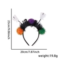 Halloween headband with ghost and tinsel balls, size 23x20cm for party decor - Plush Ball Ghost