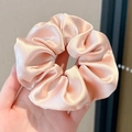 Roze oversized satijnen scrunchie met zijdeachtige textuur voor knotkapsels - 5# Champagne Roze