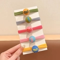 Set da 5 elastici per capelli ad alta elasticità con perline colorate e scritta min - Confezione Card / 4# Versatile (5 Pezzi)