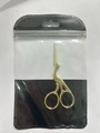 Forbici da ricamo dorate a forma di gru in confezione di plastica trasparente - Stile Cicogna / Oro / 1 Pezzo (Con Protezione + Sacchetto PVC)
