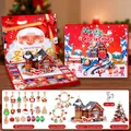 Calendrier de l'Avent de Noël avec breloques de bracelet DIY, perles et guirlande LED - Boîte de Compte à Rebours de Noël + Puzzle 3D