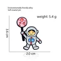 Cute cartoon astronaut enamel pin made of alloy, size 3.6cm by 2.0cm, weight 5.4g - Space Astronaut (CC2082)