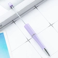DIY beadable ballpoint pen in pastel purple finish with retractable metal pointer design - Candy Light Purple