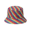 Bob bohème coloré avec motif paisley arc-en-ciel pour les activités d'été - M (56-58cm) / Motif Paisley Arc-en-Ciel (A)