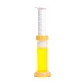 Toilet reinigingsgel stempel met gele gel en witte applicator staaf met citroen - Citroen