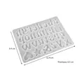 Siliconen mal voor kleine letters voor DIY, afmetingen 12,4 x 9,4 x 0,5 cm - Kleine Letters