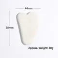 White jade heart-shaped gua sha tool, 68x44mm facial massager weighing 30g - Heart / White Jade